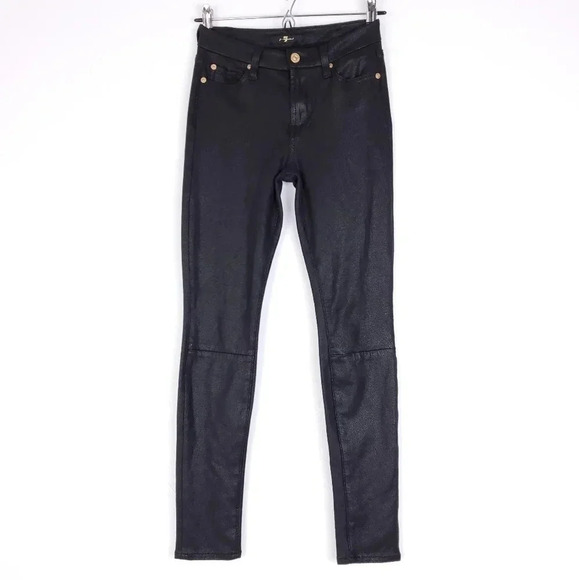 7 For All Mankind Faux Suede Snake High Rise - Picture 1 of 12
